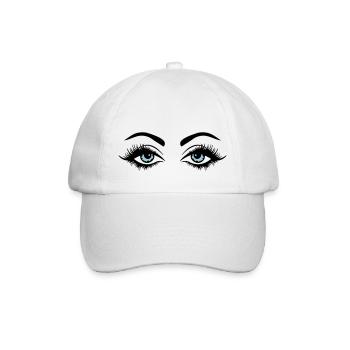 eyes design - Baseballkappe - Weiß/Weiß - Vorne