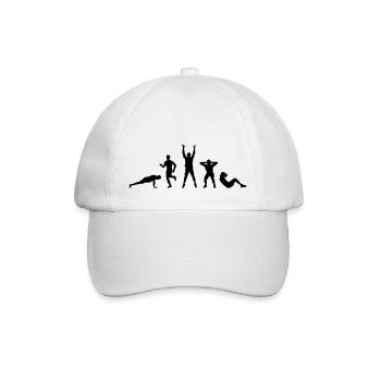 Sport - Mann Fitness - Baseballkappe - Weiß/Weiß - Vorne