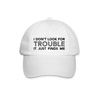 funny sayings - Baseball Cap - white/white - Front