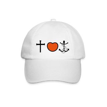 Foi amour espoir - Casquette classique - blanc/blanc - Devant