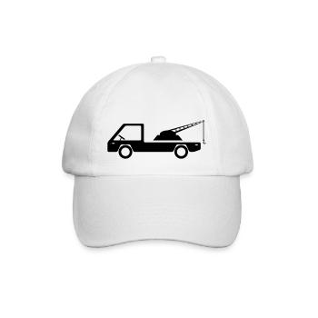 Tow truck graphic - Baseball Cap - white/white - Front