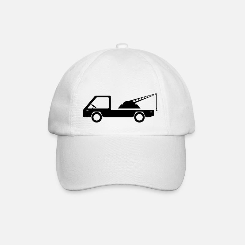 Abschleppwagen Grafik - Baseballkappe - Weiß/Weiß