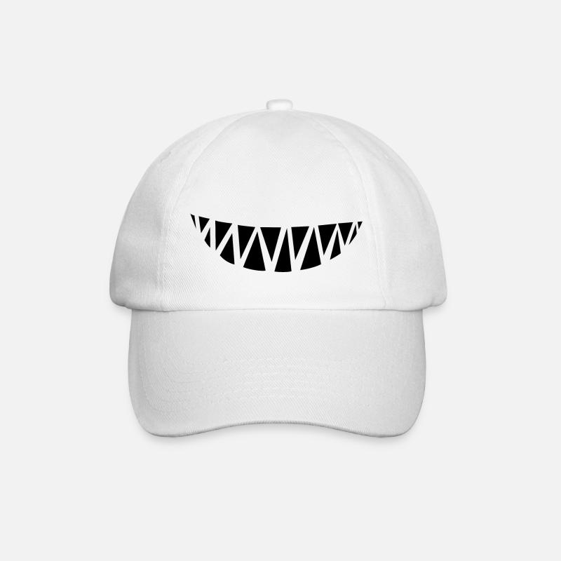 Monster Zähne - Baseballkappe - Weiß/Weiß