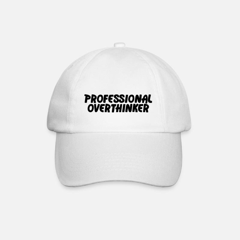 PROFESSIONELLER OVERTHINKER - Baseballkappe - Weiß/Weiß