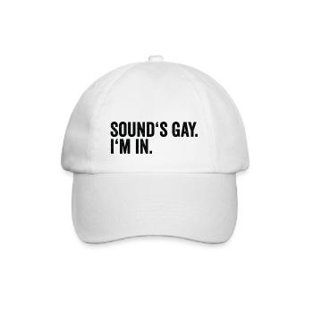 Lustige Gay Pride Sounds Gay I 'm In LGBTQ - Baseballkappe - Weiß/Weiß - Vorne