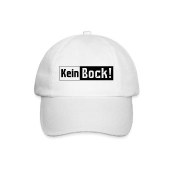 Kein Bock! - Baseballkappe - Weiß/Weiß - Vorne