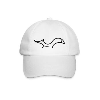 Fox linear b - Baseball Cap - white/white - Front