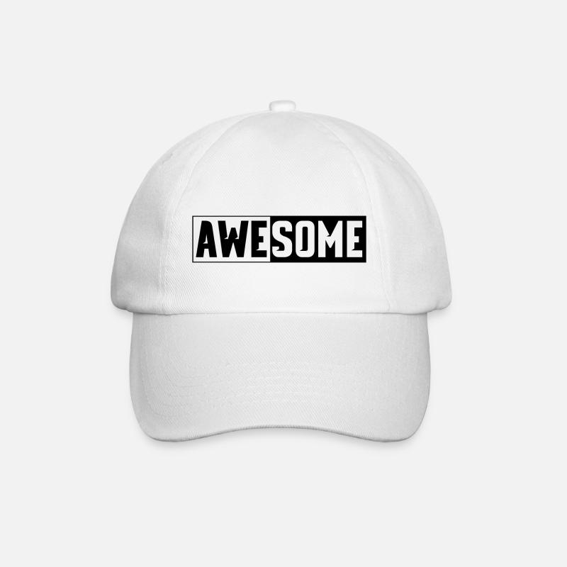 Awesome - Baseball Cap - white/white