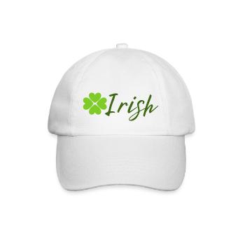 Irish with Shamrock - St. Patrick Day - Baseball Cap - white/white - Front