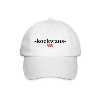 koekwaus, Brabants for fool - Baseball Cap - white/white - Front