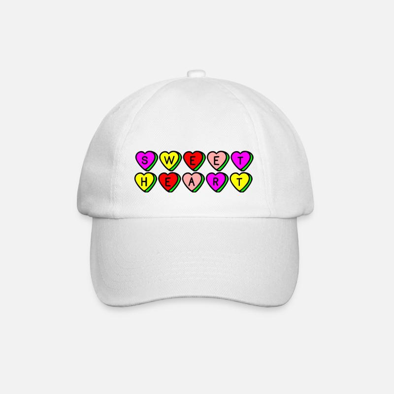 Mon petit cœur - Casquette classique - blanc/blanc