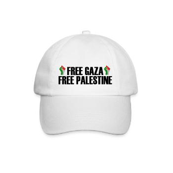frei gaza palestine - Baseballkappe - Weiß/Weiß - Vorne