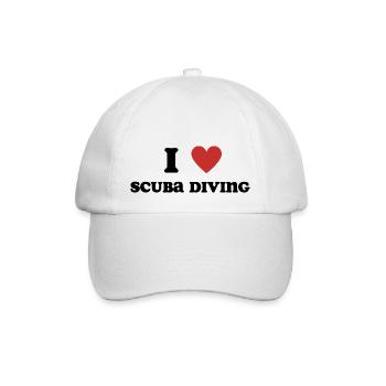 I Love Scuba Diving - Baseball Cap - white/white - Front