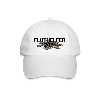 Fluthilfe | Flut Helfer Hochwasser Eimerkette Held - Baseballkappe - Weiß/Weiß - Vorne
