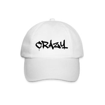 crazy - Baseballkappe - Weiß/Weiß - Vorne