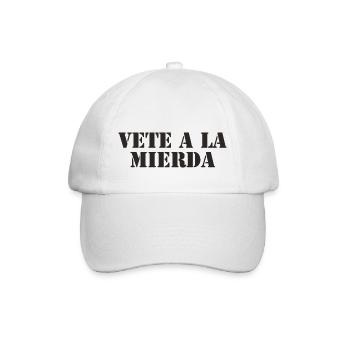 Spanisch Spruch spanische Sprache - Baseballkappe - Weiß/Weiß - Vorne