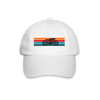 Moto Cafe Racer Retro Design - Baseball Cap - white/white - Front
