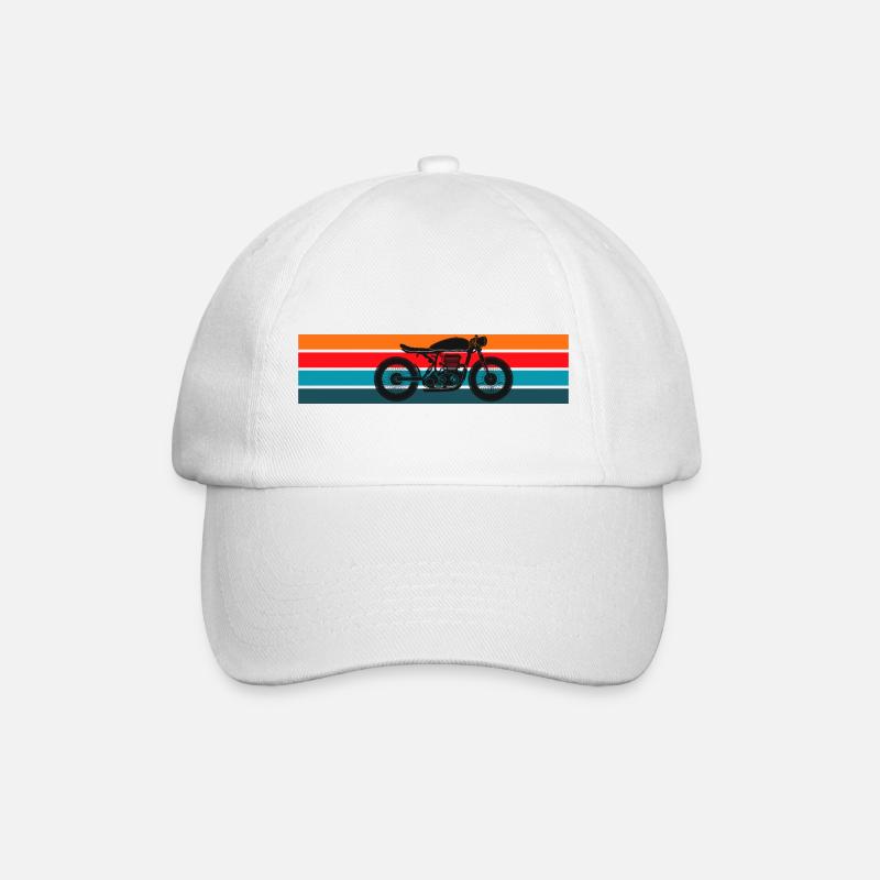 Moto Cafe Racer Retro Design - Casquette classique - blanc/blanc