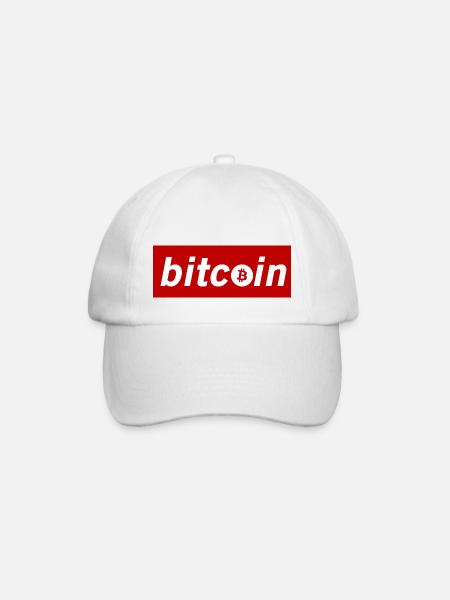 bitcoin - Bitcoin Logo Rot - Baseballkappe - Weiß/Weiß