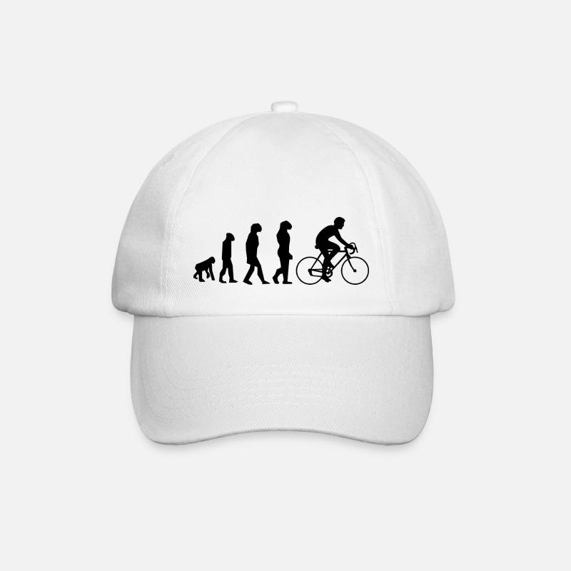 Evolution des Radsports - Baseballkappe - Weiß/Weiß