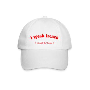 I speak french brothel - Baseball Cap - white/white - Front