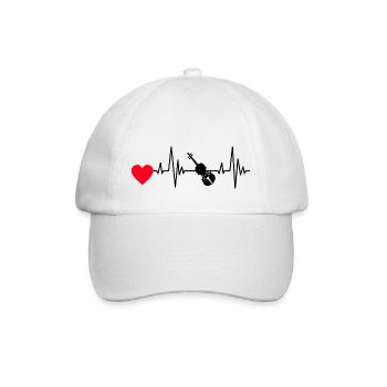 Violin Heartbeat Orchestra Music Frequency Violin - Baseball Cap - white/white - Front