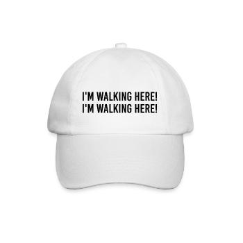 I'm walking here! I'm walking here! - Baseball Cap - white/white - Front