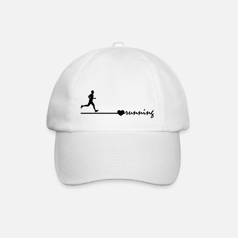 Marathon Running Run jogging - Baseballkappe - Weiß/Weiß