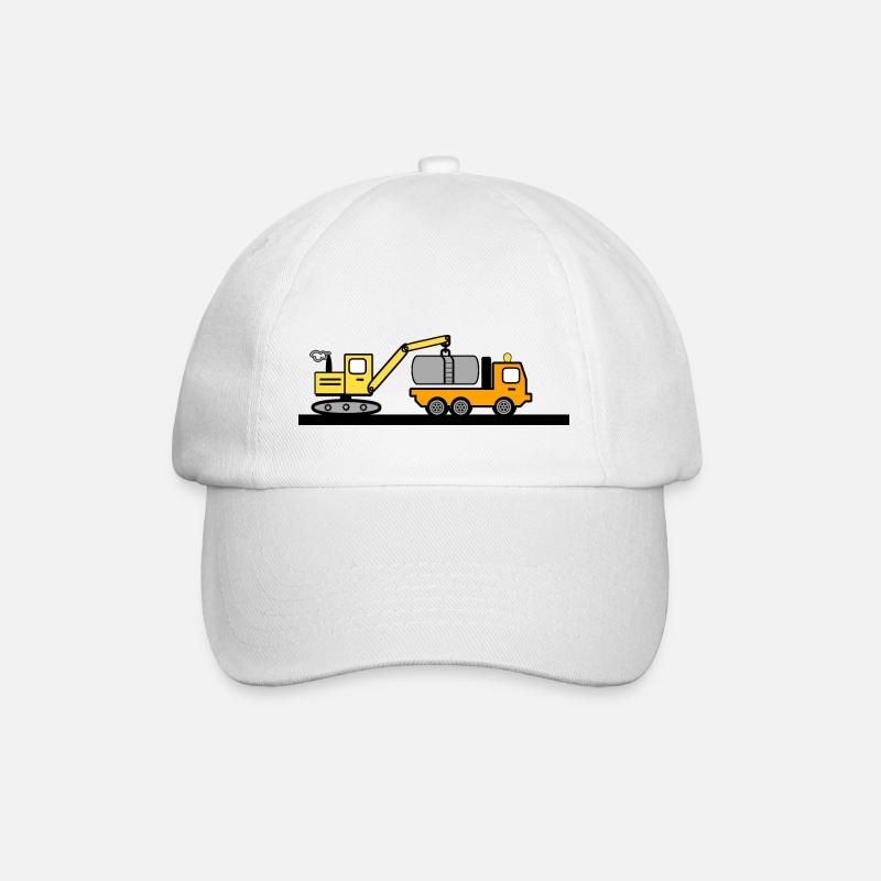 Bagger - Baseballkappe - Weiß/Weiß