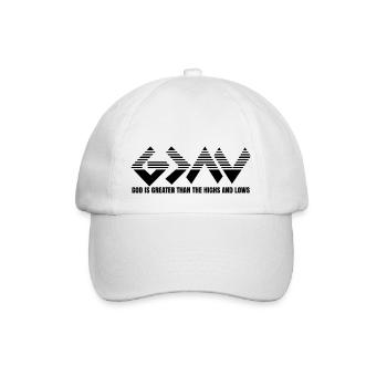 God is Greater than the Highs and Lows - Baseball Cap - white/white - Front