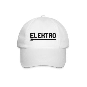Elektro Logo zum Shop - Baseballkappe - Weiß/Weiß - Vorne