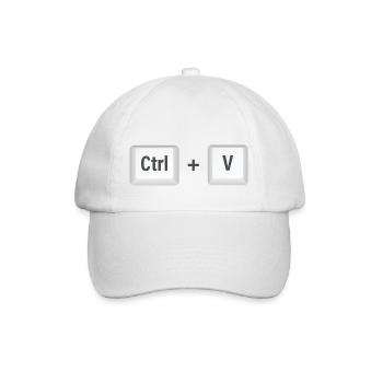 Ctrl v tshirt son and father - Baseball Cap - white/white - Front