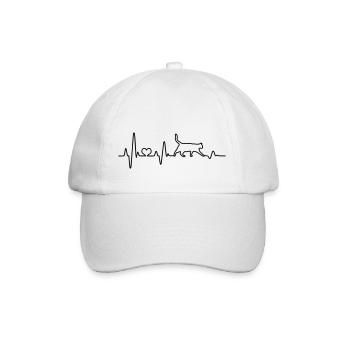 Chat Heartbeat Chat Ami Cadeau Drôle - Casquette classique - blanc/blanc - Devant