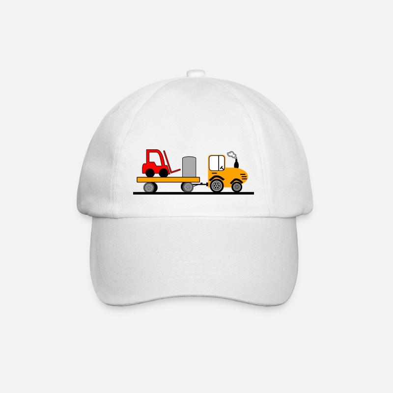 Traktor - Baseballkappe - Weiß/Weiß