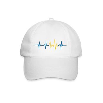 battement de cœur suède - Casquette classique - blanc/blanc - Devant