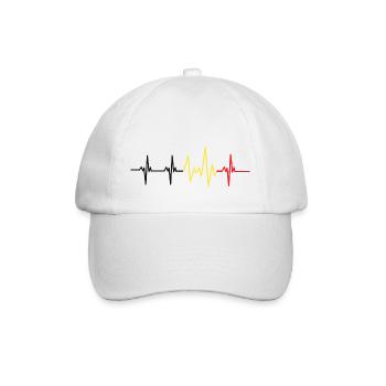 battement de cœur Belgique - Casquette classique - blanc/blanc - Devant