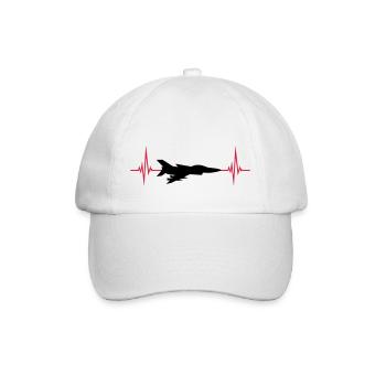 Avion de chasse Heartbeat - Casquette classique - blanc/blanc - Devant