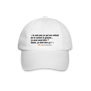 La peur peut-être ? (b) - Casquette classique - blanc/blanc - Devant
