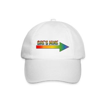 SHE S MINE lesbian LGBT lgbtqi queer - Baseball Cap - white/white - Front