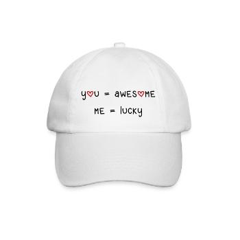 vous êtes génial amour Saint-Valentin en disant police - Casquette classique - blanc/blanc - Devant