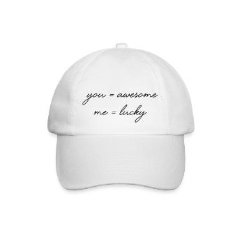 vous êtes génial amour Saint-Valentin en disant police - Casquette classique - blanc/blanc - Devant