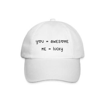 vous êtes génial amour Saint-Valentin en disant police - Casquette classique - blanc/blanc - Devant
