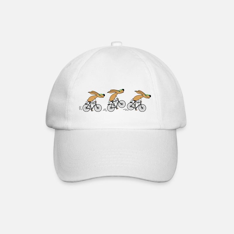 Vélo lapin drôle - Casquette classique - blanc/blanc