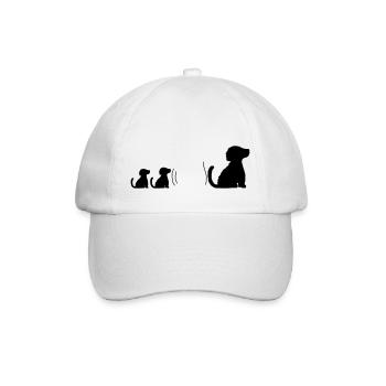 Familie brave sitzende Hunde - Baseballkappe - Weiß/Weiß - Vorne