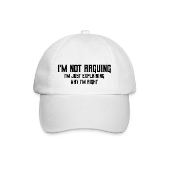 Je ne discute pas - Casquette classique - blanc/blanc - Devant