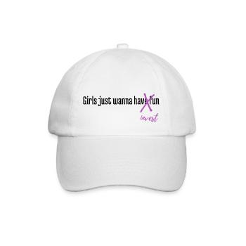 Girls just wanna invest - Baseballkappe - Weiß/Weiß - Vorne