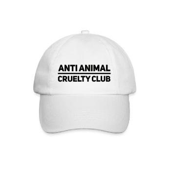 Anti Animal Cruelty Club Vegan Saying - Baseball Cap - white/white - Front