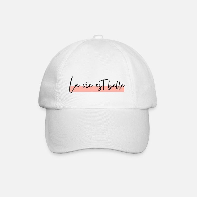 La vie est belle - Casquette classique - blanc/blanc