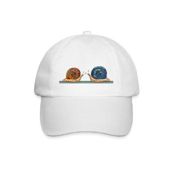 Schnecken - Baseballkappe - Weiß/Weiß - Vorne