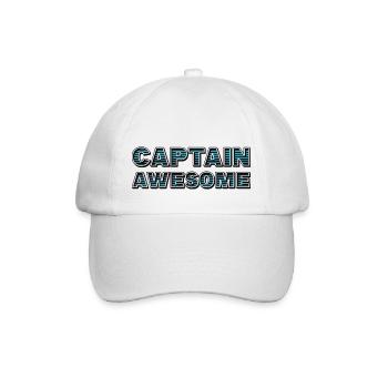 CAPTAIN AWESOME - Baseballkappe - Weiß/Weiß - Vorne
